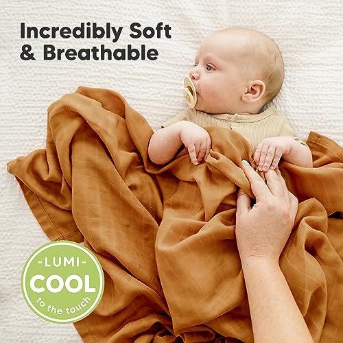 KeaBabies 4-Pack Organic Muslin Swaddle Blankets - Soft Breathable Gender Neutral
