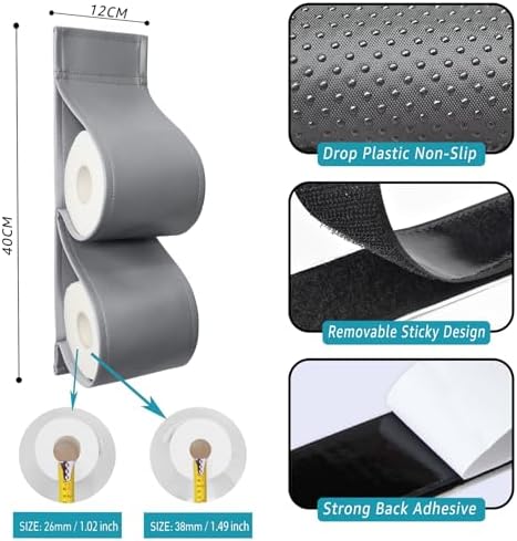 Leather Toilet Paper Holder Wall Mount No Drill