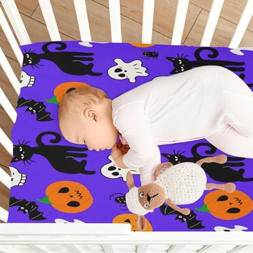 FUGIDOG Halloween Crib Sheets for Boys Girls