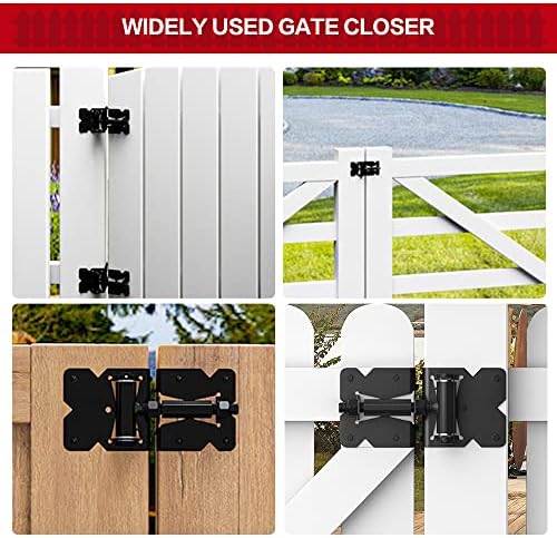 Usumairu Self Closing Gate Hinges - Heavy Duty Black