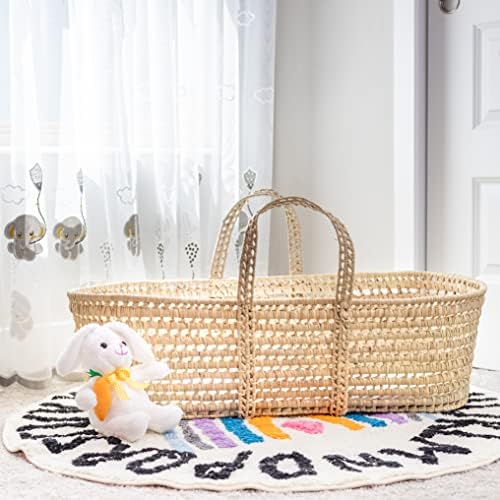 Lamlo Baby Wicker Moses Basket - Portable Durable