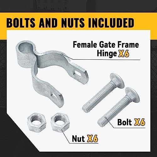VIVIDA 1-58 Chain Link Gate Hinge 6PCS Galvanized