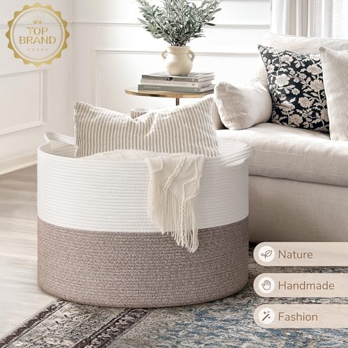 INDRESSME 115L Extra Large Blanket Basket