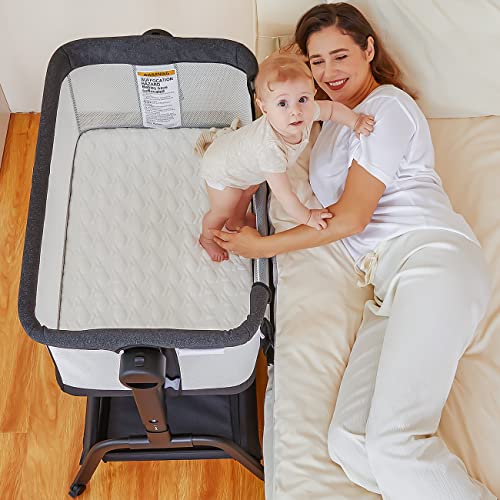 BabyBond 3 in 1 Bassinet with Waterproof Mattress and Adjustable Height