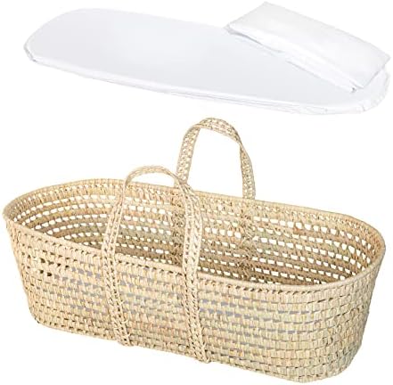 Lamlo Baby Wicker Moses Basket - Portable Durable
