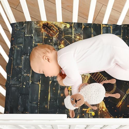 Wassud Black Crib Sheets for Boys Girls 1