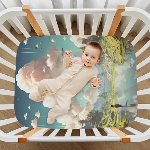 Wassud Nature Town Crib Sheets for Boys Girls 27x39