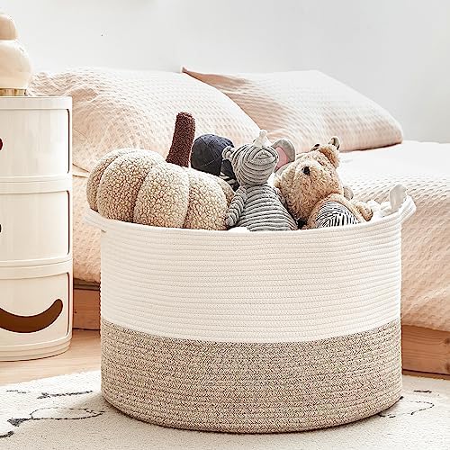 Extra Large Cotton Rope Storage Basket 22x14