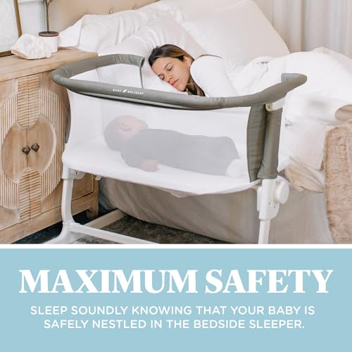 Baby Delight Beside Me Dreamer Bassinet - Organic Cotton 6-Position Height Adjustment