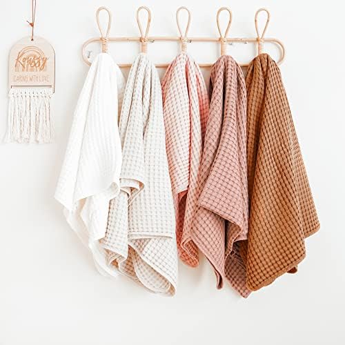 Konssy Waffle Baby Blanket - Soft Cozy Nursery Swaddle Blanket for Boys Girls