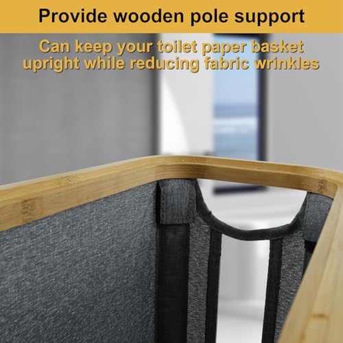 Foldable Toilet Paper Basket with Lid and Handle