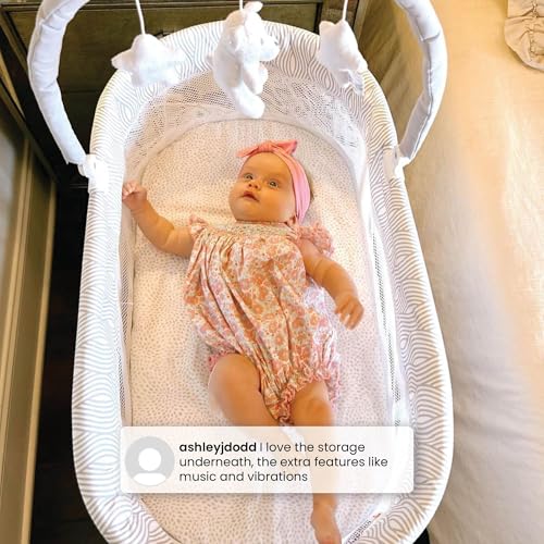 Delta Children Curve Bassinet WhiteGrey