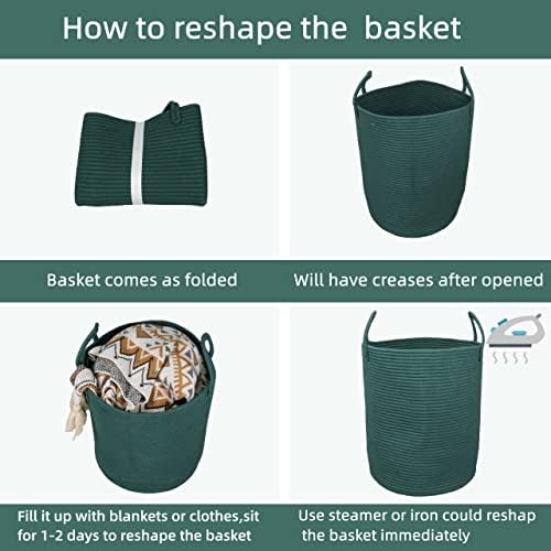 Cotton Rope Laundry Hamper with Handles
