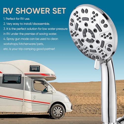 Cobbe 8-Function Handheld Shower Head with Detachable Set
