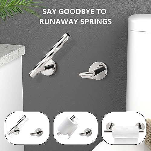 Polished Chrome Toilet Paper Holder Towel Ring Set