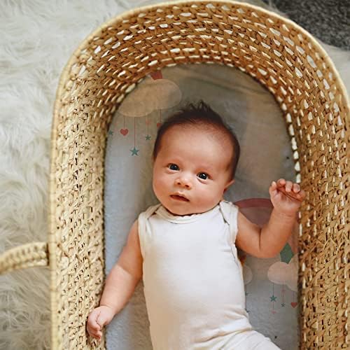 JumpOff Jo 2-Pack Hypoallergenic Fitted Bassinet Sheets