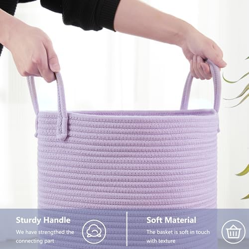 MOJOSCEND Purple Cotton Rope Baby Hamper