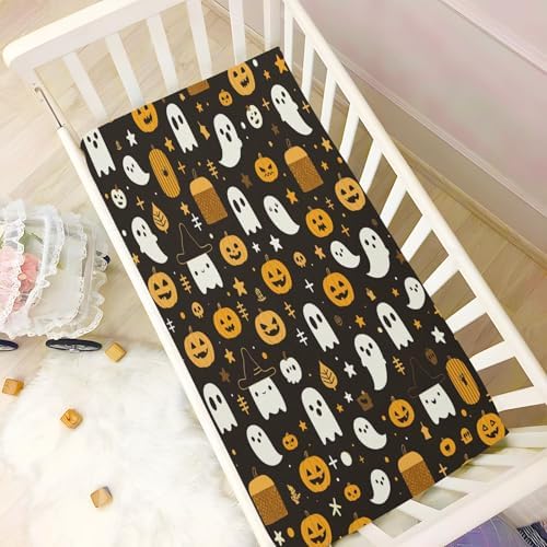 FUGIDOG Halloween Boo Crib Sheets
