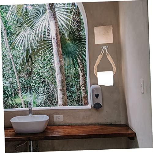Uonlytech 1pc Rope Toilet Paper Holder Wall Storage Rack