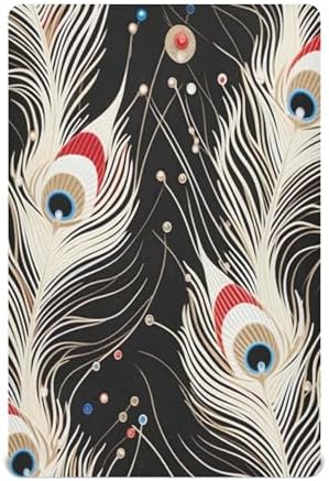 Wassud Red Feather Crib Sheets Pack and Play 28x52