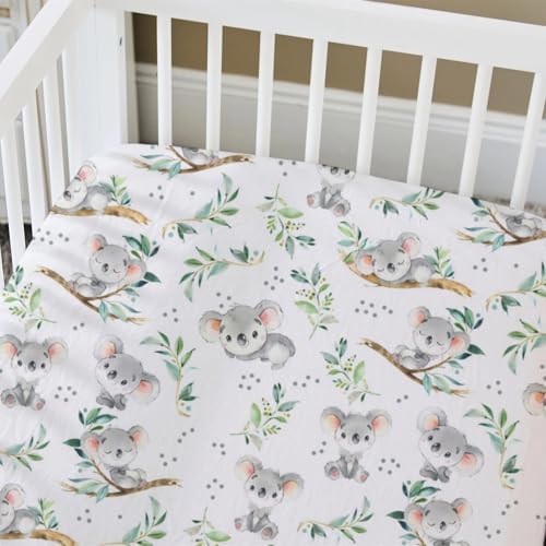 HawSkgFub Koala Bear Crib Sheet 52x28