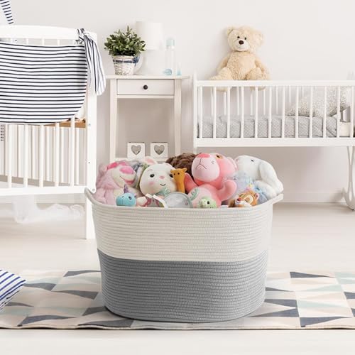 Maliton Extra Large Cotton Rope Storage Basket 22x22x14 1