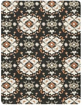 Wassud Brown Ornamental Crib Sheets 27x39 Inch Pack and Play