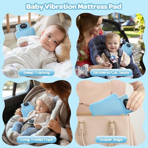 Balnore Baby Vibrating Sleep Soother with 3 Modes and 90-Minute Timer