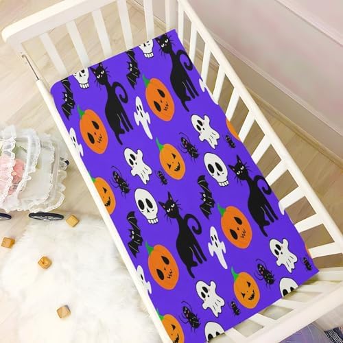 FUGIDOG Halloween Crib Sheets for Boys Girls