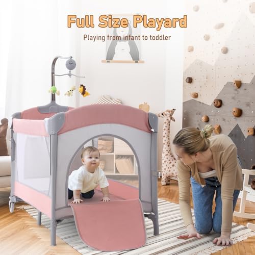 Jaoul 5 in 1 Baby Crib with Bassinet and Changing Table
