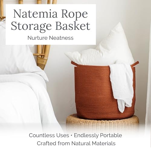 Natemia Large Woven Storage Basket - 15 x 15 x 14