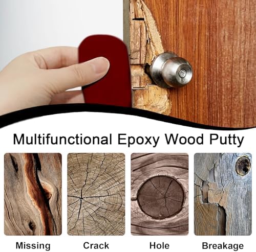 A-HEYIDA Epoxy Wood Filler - 16 oz Dark Red Putty