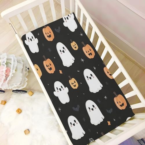 FUGIDOG Halloween Boo Crib Sheets for Boys Girls 1