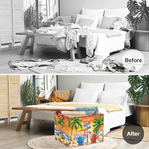 Clastyle Summer Beach Towel Storage Basket 1