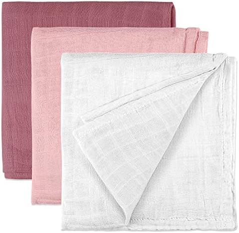 VIVANA Soft Cotton Swaddle Blanket 47x47 inches