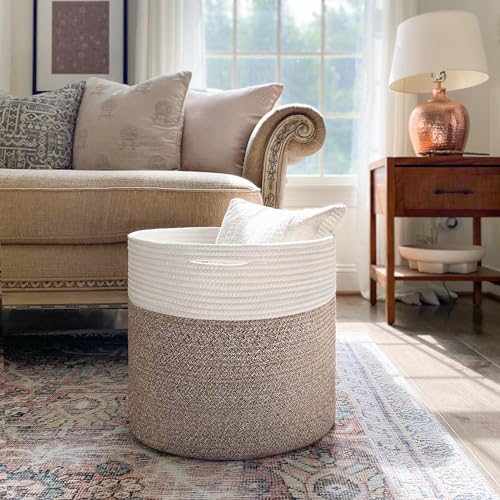 Goodpick Large Woven Cotton Rope Storage Basket