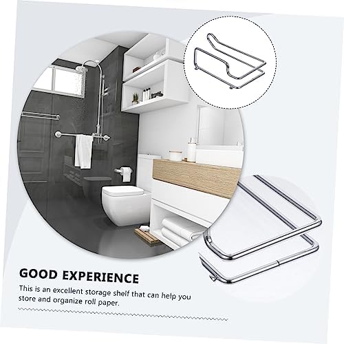 POPETPOP Carbon Steel Toilet Paper Holder Bathroom Mount