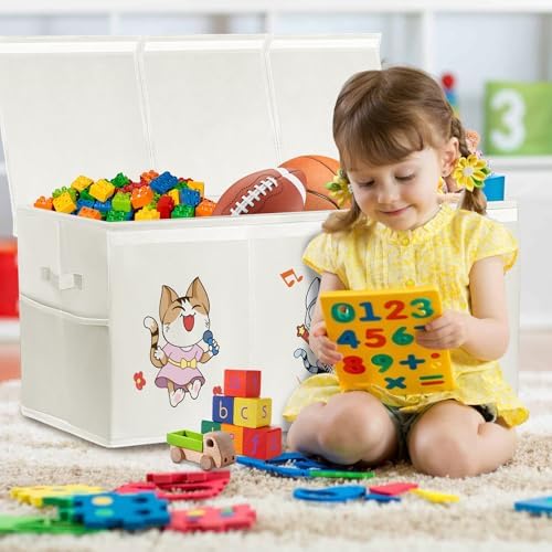VERONLY Extra-Large Toy Box Storage Organizer for Kids