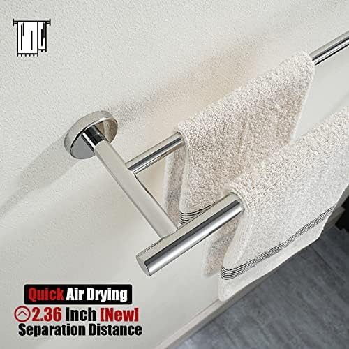 JQK 5-Piece Polished Chrome Bathroom Hardware Towel Bar Set