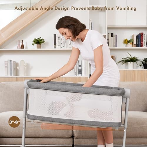 Taylengrow Bassinet Bedside Sleeper - All-Mesh Portable Design