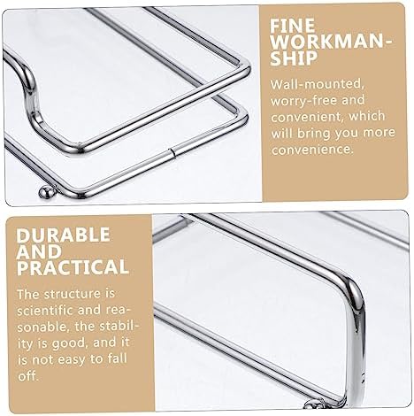 UKCOCO Wall-Mounted Carbon Steel Towel Holder