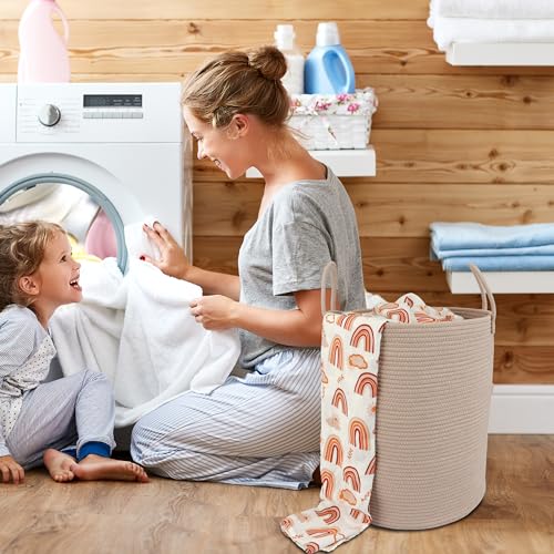 Cotton Rope Laundry Basket Hamper for Baby Nursery