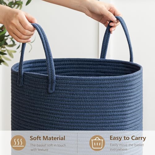 Joybest 72L Woven Laundry Basket in Blue