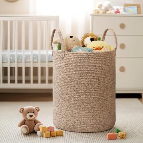Large Woven Laundry Basket 15x18 for Bedroom and Nursery Use