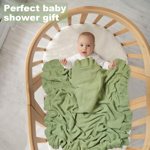 YCHWFF Knit Baby Blanket 40x30 Soft Swaddle Blanket