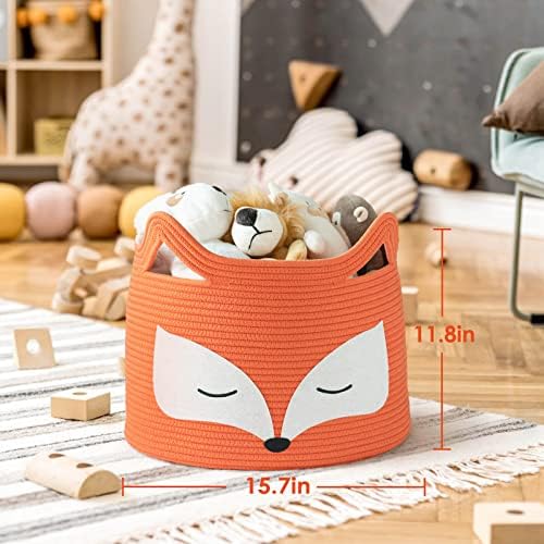 HiChen Fox Decor Basket - 157L x 118H Orange
