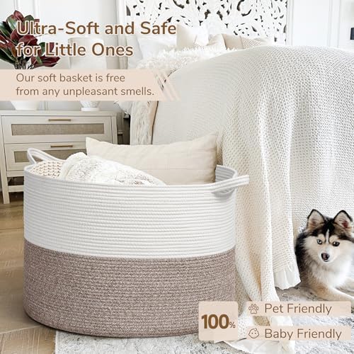 INDRESSME 115L Extra Large Blanket Basket