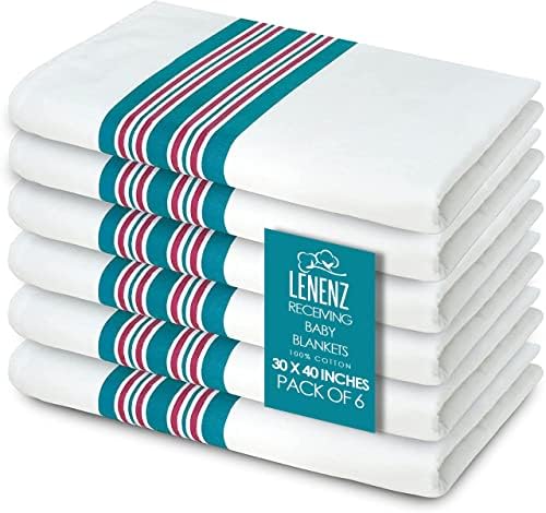 Lenenz Baby Receiving Blankets 30x40 Inch