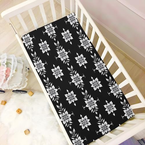 Wassud Simple Flower Crib Sheets for Boys Girls
