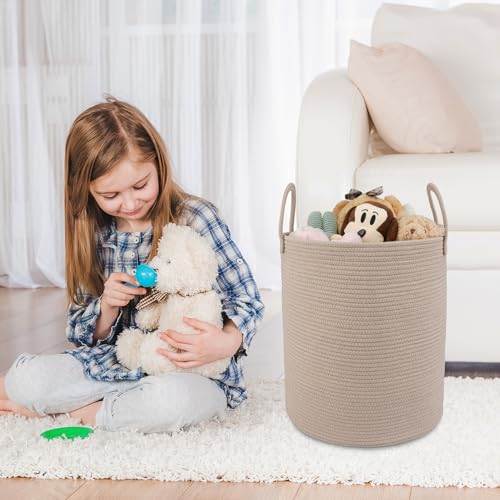 Cotton Rope Laundry Basket Hamper for Baby Nursery